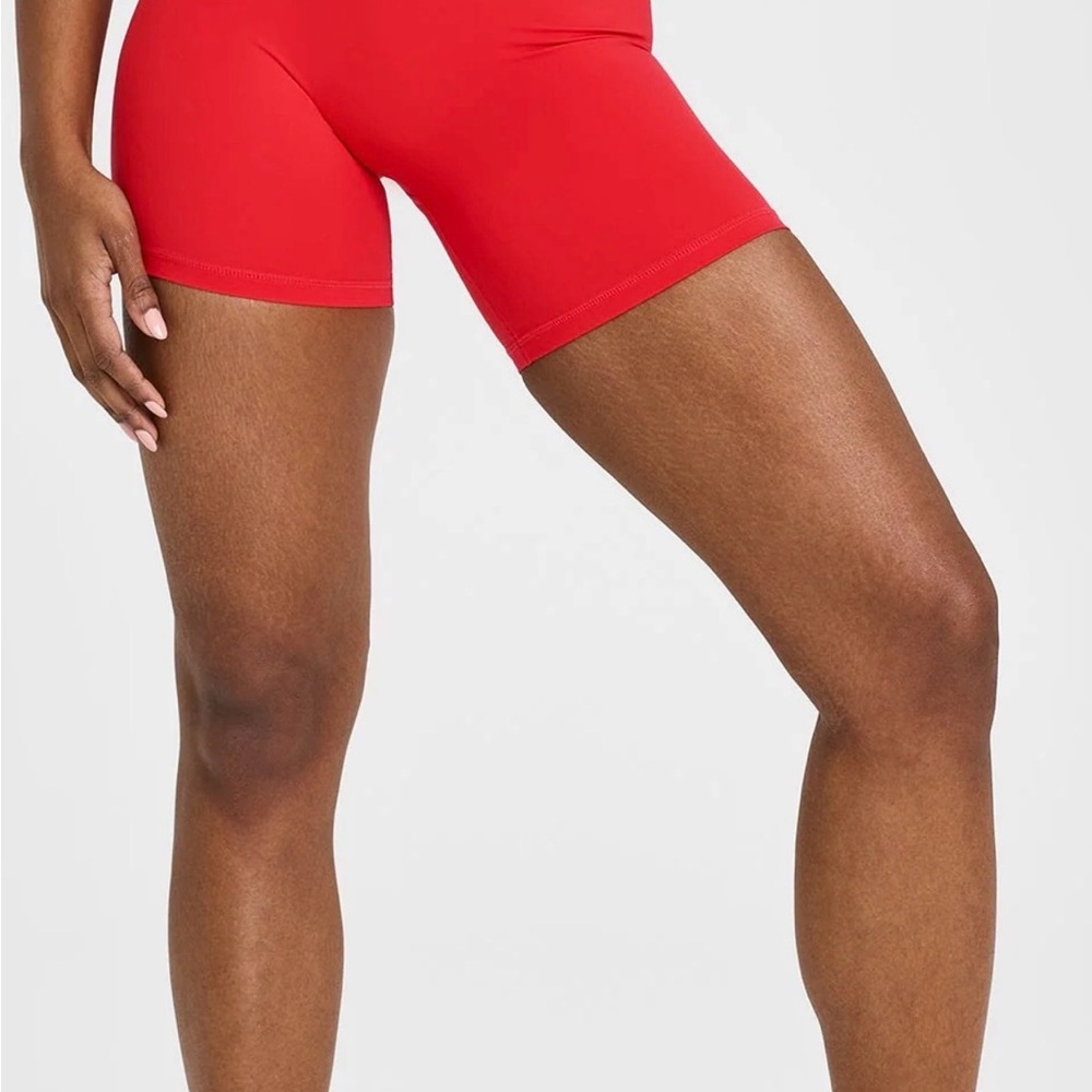Oner Active Unified High Waisted Shorts in Muscle Mommy Red ❤️‍🔥